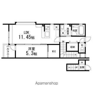 ESPACE HEUREUX泉中央【203号室】の間取り