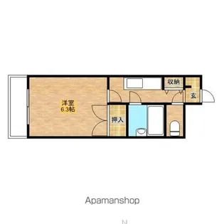 ビレッジコア八王子【4階】の間取り