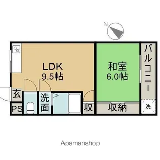 ハイツシラカワ【205号室】の間取り