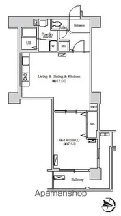 トリニティー芝浦【11階】の間取り
