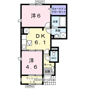 グランシェル B【1階】の間取り