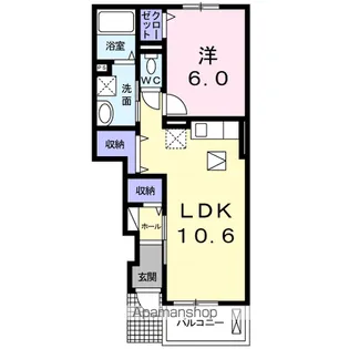 クレビステB【1階】の間取り