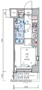 リヴシティ横濱石川町【2階】の間取り