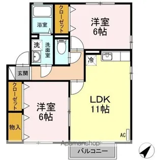 プリマヴェーラ AB【2階】の間取り