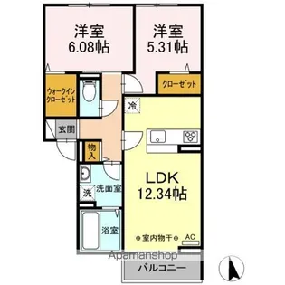 アルタフォーレ A【2階】の間取り