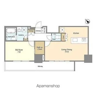 フロンティア新宿タワー【7階】の間取り