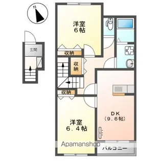 YUME KAWACHI I【203号室】の間取り
