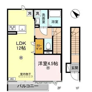 ESPRIT V(エスプリサンク)【2階】の間取り