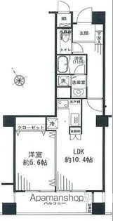 リブゼ横浜サザンアート【6階】の間取り