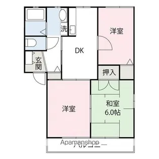 ヴィラカシマA【201号室】の間取り