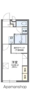 レオパレスATLAS【106号室】の間取り