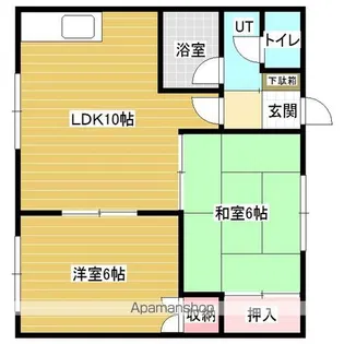中根ハイツ【3階】の間取り