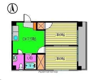 ペアハイツ小坂Ⅱ【4階】の間取り