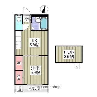 リブレス春日部Ⅱ【204号室】の間取り