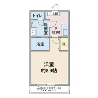 アクシス宝が丘【1階】の間取り