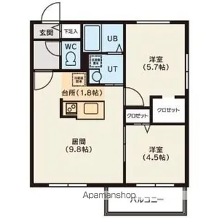 CASTELLO DEL SOLE【4階】の間取り