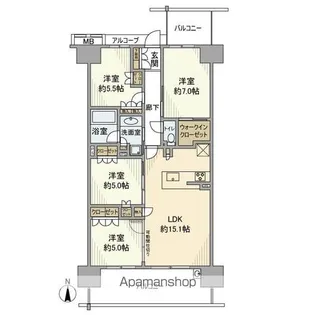 愛知県春日井市小野町2丁目【マンション】の間取り