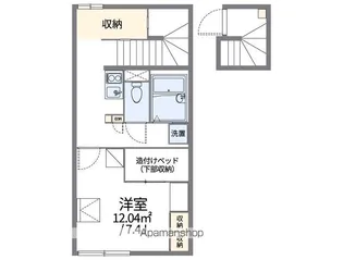 レオパレスマロンハイツ Ⅳ【2階】の間取り