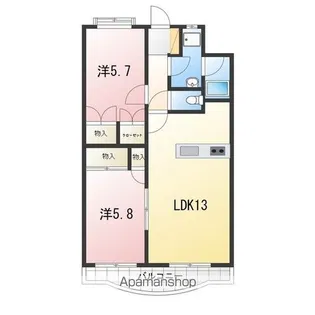 パーシモン【2階】の間取り