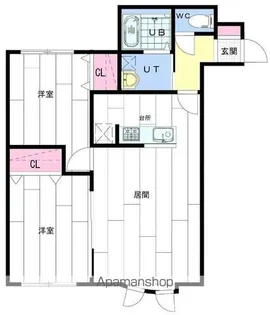 ピーナッツ厚別【205号室】の間取り