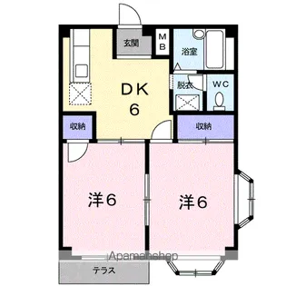 グリーンハイム金子B【1階】の間取り