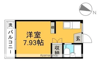 1Rの間取り画像