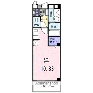 クレメント椿【3階】の間取り