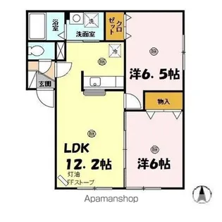 セジュール西の里【2階】の間取り