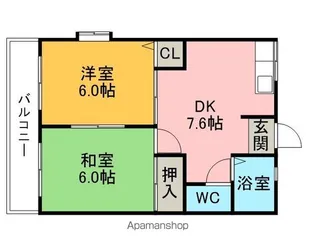 ドヌールⅡ【2階】の間取り
