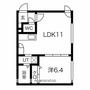 プリモマーレ月寒公園【1階】の間取り