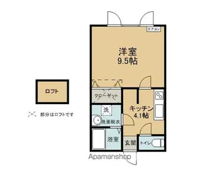 メゾンリベルテ【206号室】の間取り