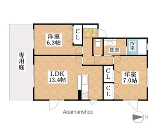 ベリーズスクエア【1階】の間取り