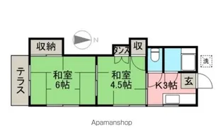 山田荘【102号室】の間取り