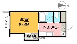 コーポ舟入川【4階】の間取り