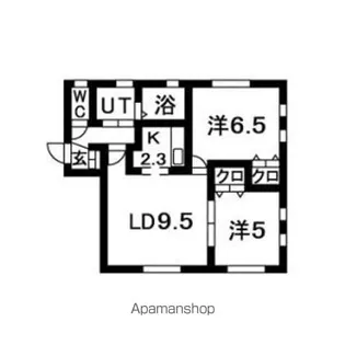 アゼリア札幌北【101号室】の間取り