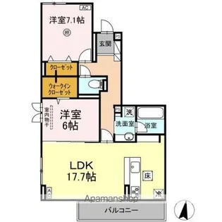 SINFARIA六本松【1階】の間取り