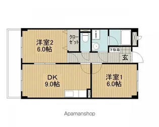 ヴィラージュK&Y【2階】の間取り