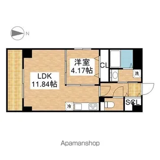 GRAN DUKE栄ELIMA【6階】の間取り