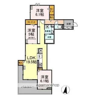 カサブランカ【2階】の間取り