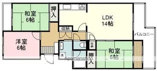 シャルマン東森下A【206号室】の間取り