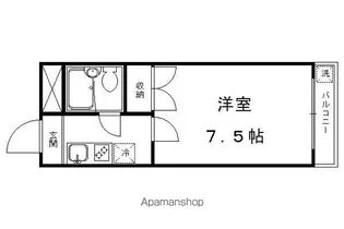 バルコ衣笠【211号室】の間取り
