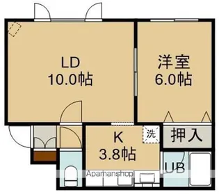 ドミールきむら(ドミールキムラ)【201号室】の間取り