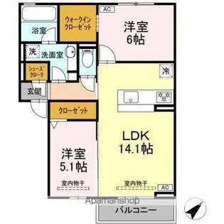 恵比寿の森【2階】の間取り