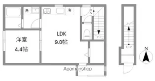 ボン・プレサージュ郡中【206号室号室】の間取り