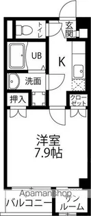 REI GRAN FIRST【203号室】の間取り