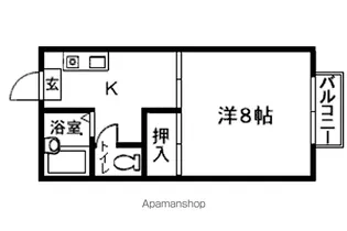パレット松が丘【202号室】の間取り