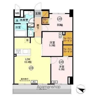 GRAN COURT YONO【6階】の間取り