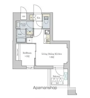 BRILLIA IST 文京六義園【2階】の間取り