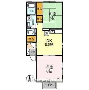 新松島コーポ【2階】の間取り