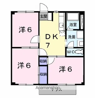 ニューシティノナカⅢ【1階】の間取り